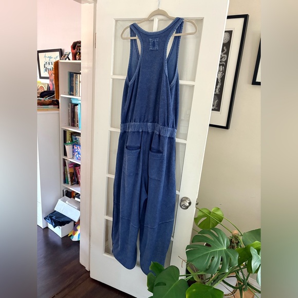 Free People Timko Onesie Washed Blue Snap-Front Jumpsuit – Large - Picture 5 of 7